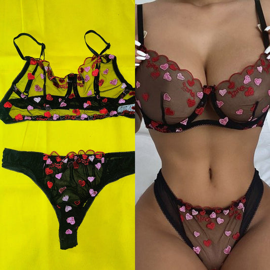 “Flower” sexy two piece lingerie set
